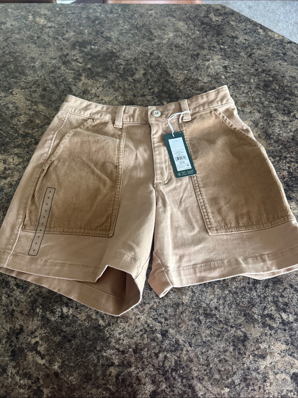 Alpine Design Women's Tan Cargo Shorts with Patch Pockets